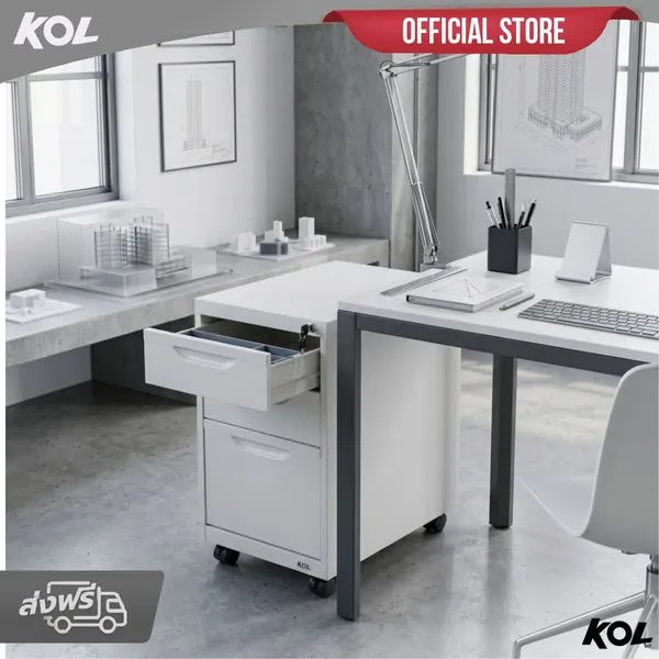 KOL 3-Drawer Mobile Pedestal with Automatic Lock