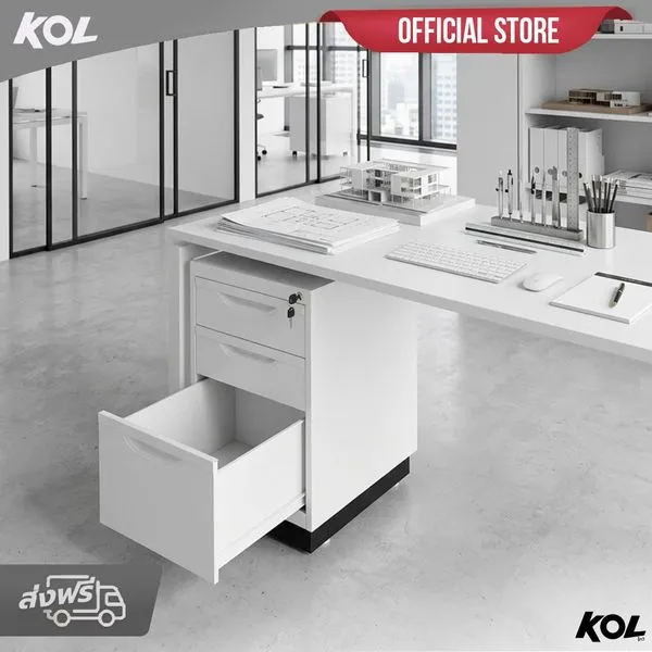 KOL 3-Drawer Pedestal with Automatic Lock
