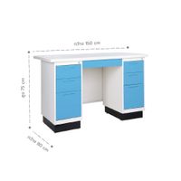 Meja Dua Pedestal dengan Panjang 150cm-4