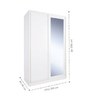 Lemari Pakaian Pintu Geser (1 Cermin) - BRIM-5