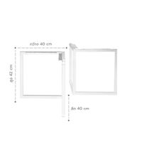 Metamix Metal table legs-42 cm high, in 3 styles and 2 colors-9