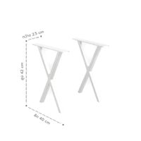 Metamix Metal table legs-42 cm high, in 3 styles and 2 colors-6