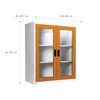 2 glass door book cabinet - 40cm. Depth-6