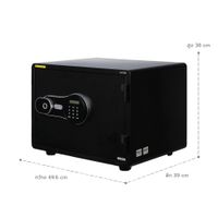 Brankas tahan api dengan sistem sidik jari dan kode digital, berat 46kg (Horizontal)-12