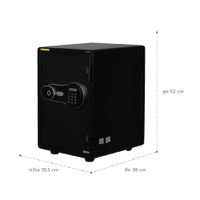 Fireproof safe with fingerprint and digital code system, 46kg. -Vertical-9