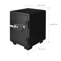 Fireproof safe with fingerprint and digital code system,  92 kg.-2