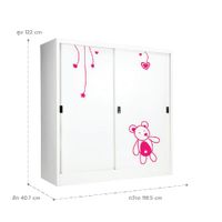 Lemari Pakaian Anak dengan Pintu Geser - Bergambar-6