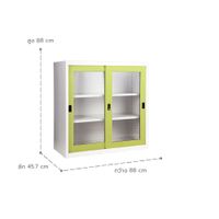 Lemari Pakaian dengan Pintu Geser Kaca 3ft-7