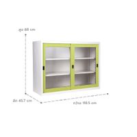 Lemari Pakaian dengan Pintu Geser Kaca 4ft-6