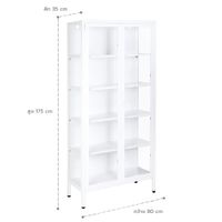 Sleek 5-Tier Tall Display Cabinet with 3-Sided Clear Glass-10