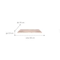 50 cm Acacia wood top -2