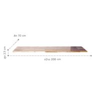 Meja Bagian atas Kayu Akasia (200 cm)-2