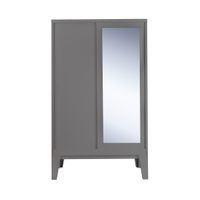 Lemari Pakaian Pintu Geser (1 Cermin dan Kaki) - BRIM-4