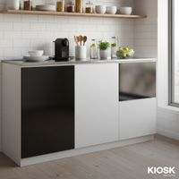 DOBBEL kitchen cabinet with 2 swing doors and 2 drawers, stainless steel top (optional)