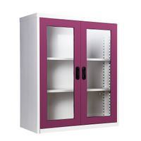 2 glass door book cabinet - 40cm. Depth-7