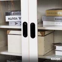 2 glass door book cabinet - 40cm. Depth-10