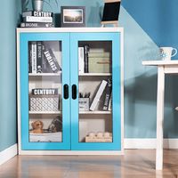 2 glass door book cabinet-4