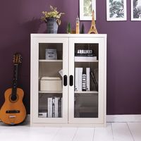 2 glass door book cabinet-2