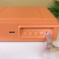 Jewelry safe with finger scan system or pin-12
