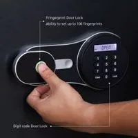 Fireproof safe with fingerprint  and digital code system,  46kg.-4